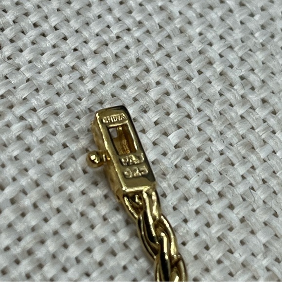 ✨ Vintage 925 Sterling Silver Gold Vermeil Ruby & CZ Tennis Bracelet - 7.25” - Picture 6 of 17